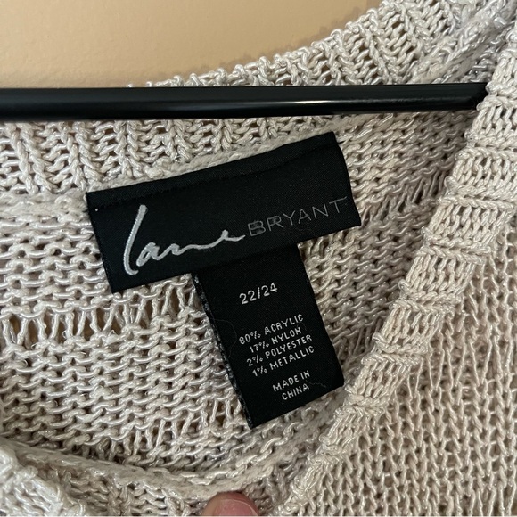 Layne Bryant Cozy Knit Women's Sweater - Cream size 22/24 - Picture 4 of 6